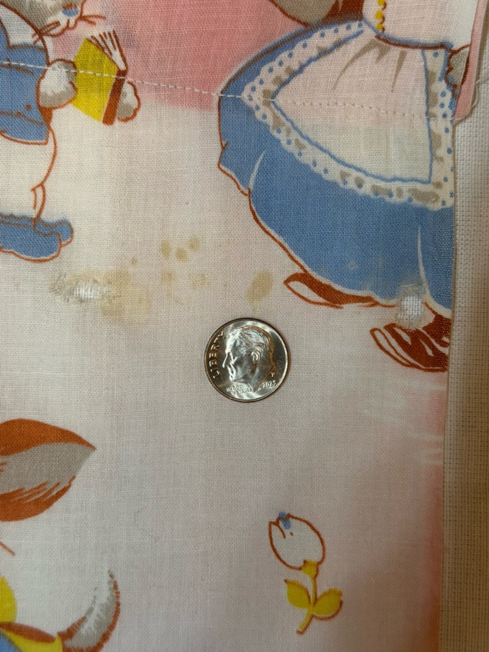 Vintage Nursery Print Curtain Panels RARE pattern ‘50’s-‘60’s - Picture 10 of 12